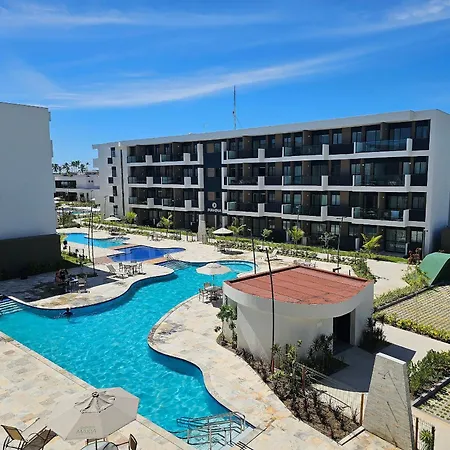 Flat luxo com varanda gourmet no Makia Resort em Muro Alto 4 pessoas-3